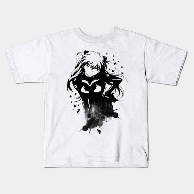 Girl Abstract - Black color Kids T-Shirt by Scailaret